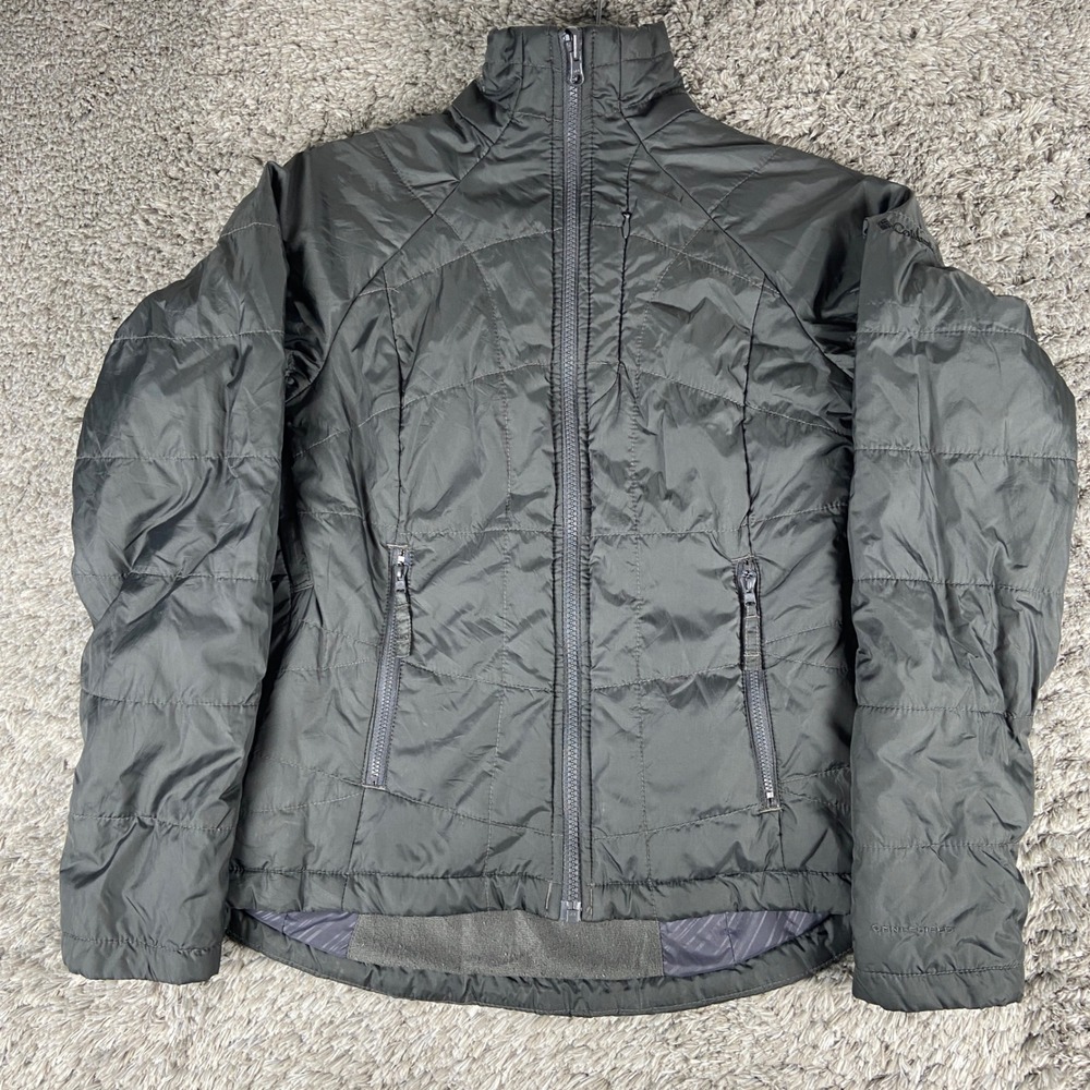 Columbia Interchange Puffer Jacket Womens XS Gray Quilted Omni-Shield Outdoors